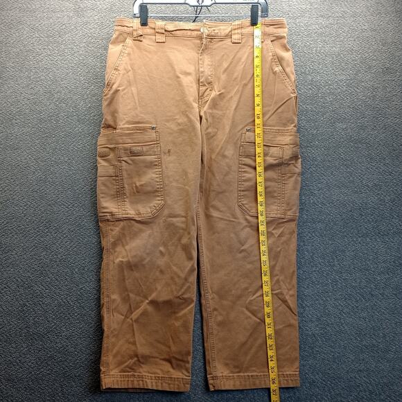 Duluth Trading Flex Fire Hose Work Pants Men 38x28 Canvas Stretch Brown - Picture 1 of 9